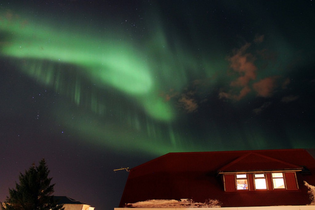 auroras boreales noruega con niños